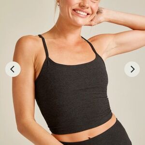 Spacedye Slim Racerback Cropped Tank - Darkest Night - XS